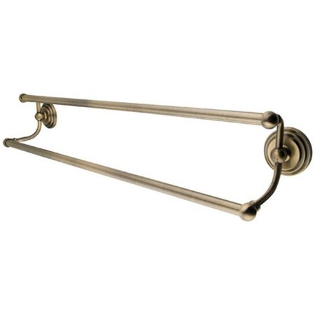 FURNORAMA Milano 24 Inch Dual Towel Bar - Antique Brass Finish FU342056